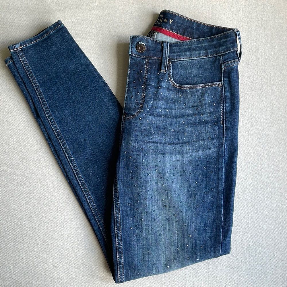 White House Black Market Embellished jeans size 2